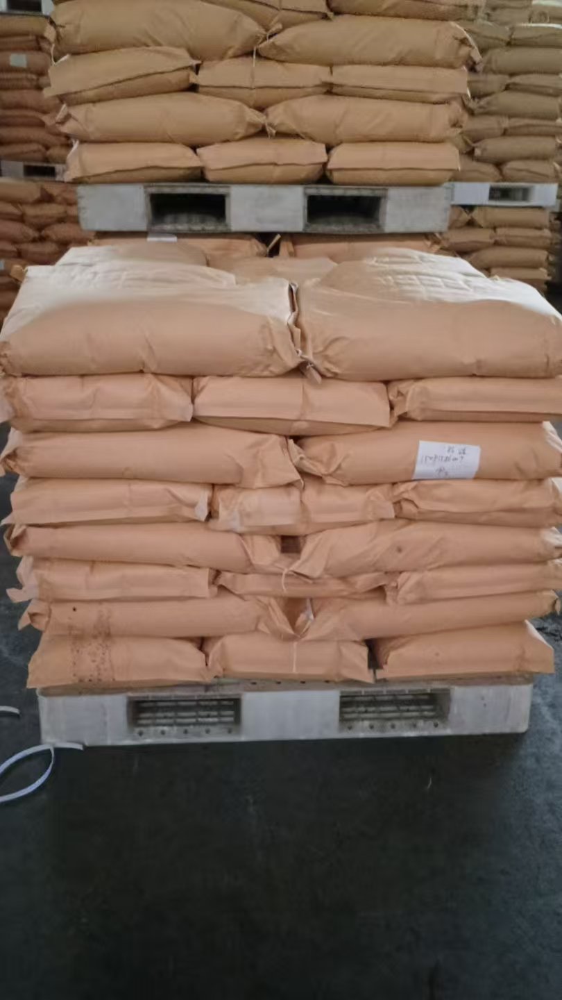 Palletized water treatment chemical bags ready for delivery